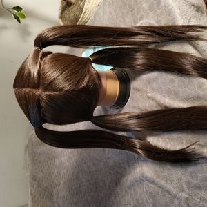 New! Lace front wig with 4-way parting.